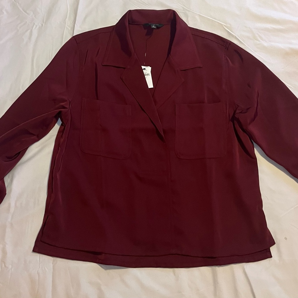 Banana Republic Deep Red Button Down Shirt